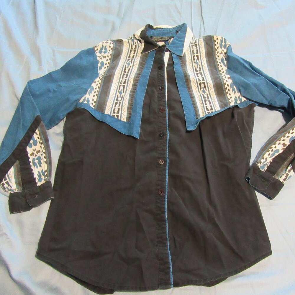 Womens Vintage Spindle River Western Button Up Shirt Sz M